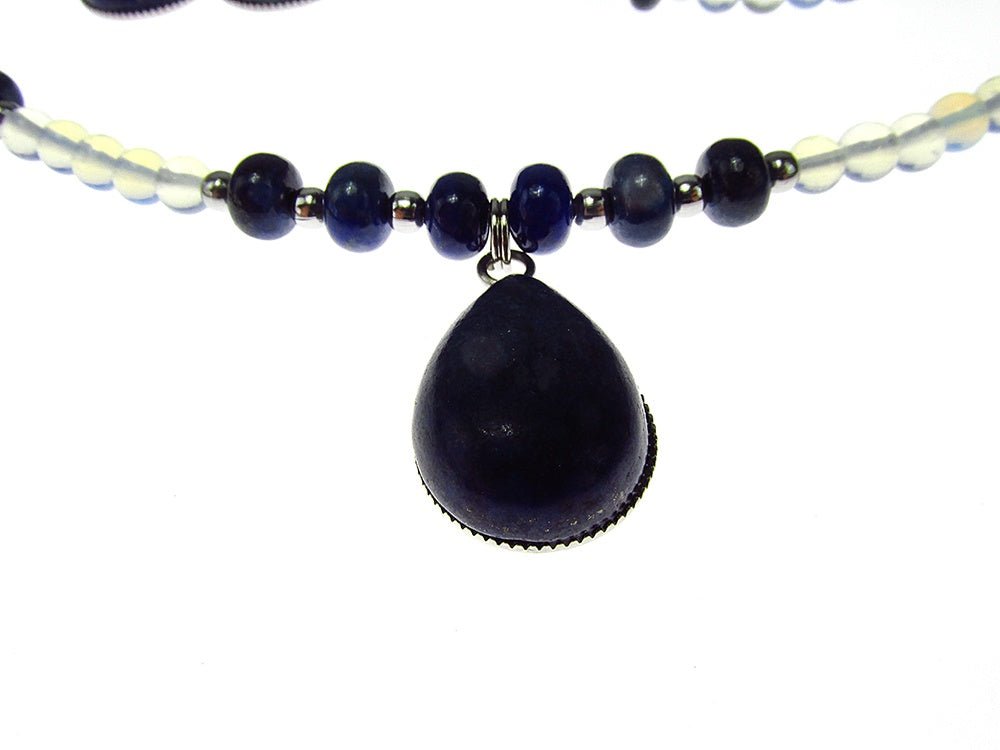 Set bijuterii dama opalit si lapis lazuli - GlamBazaar.ro