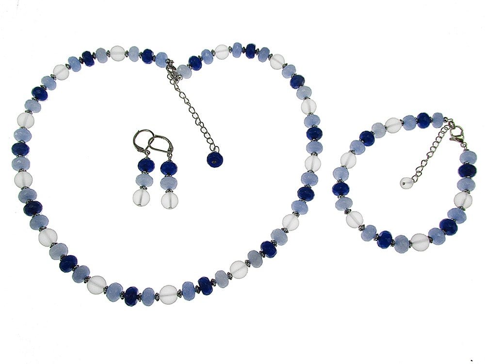 Set bijuterii Winter Dream jad si cuart - GlamBazaar.ro