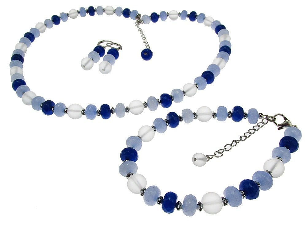 Set bijuterii Winter Dream jad si cuart - GlamBazaar.ro