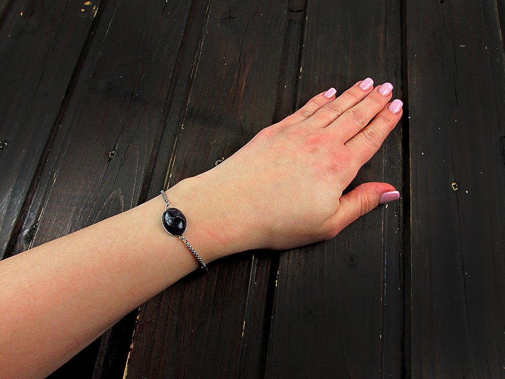 Set bratara si cercei inox cu ametist - GlamBazaar.ro