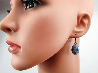 Set bratara si cercei inox cu sodalit - GlamBazaar.ro