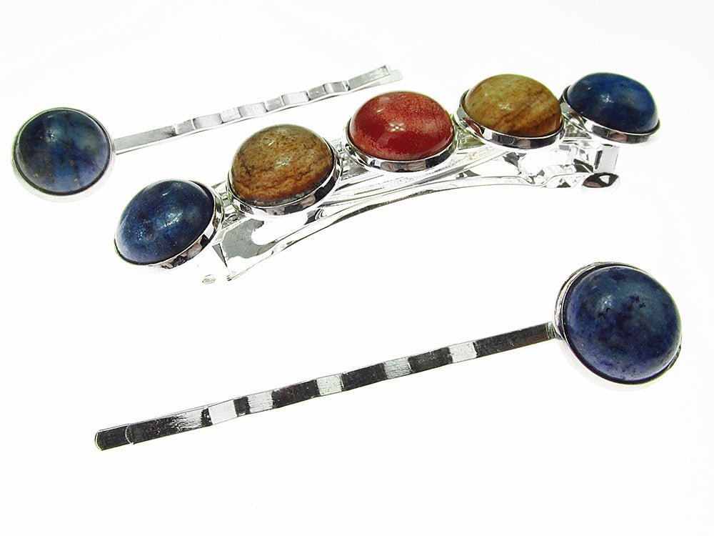 Set clama de par si 2 agrafe talisman zodia Capricorn - GlamBazaar.ro