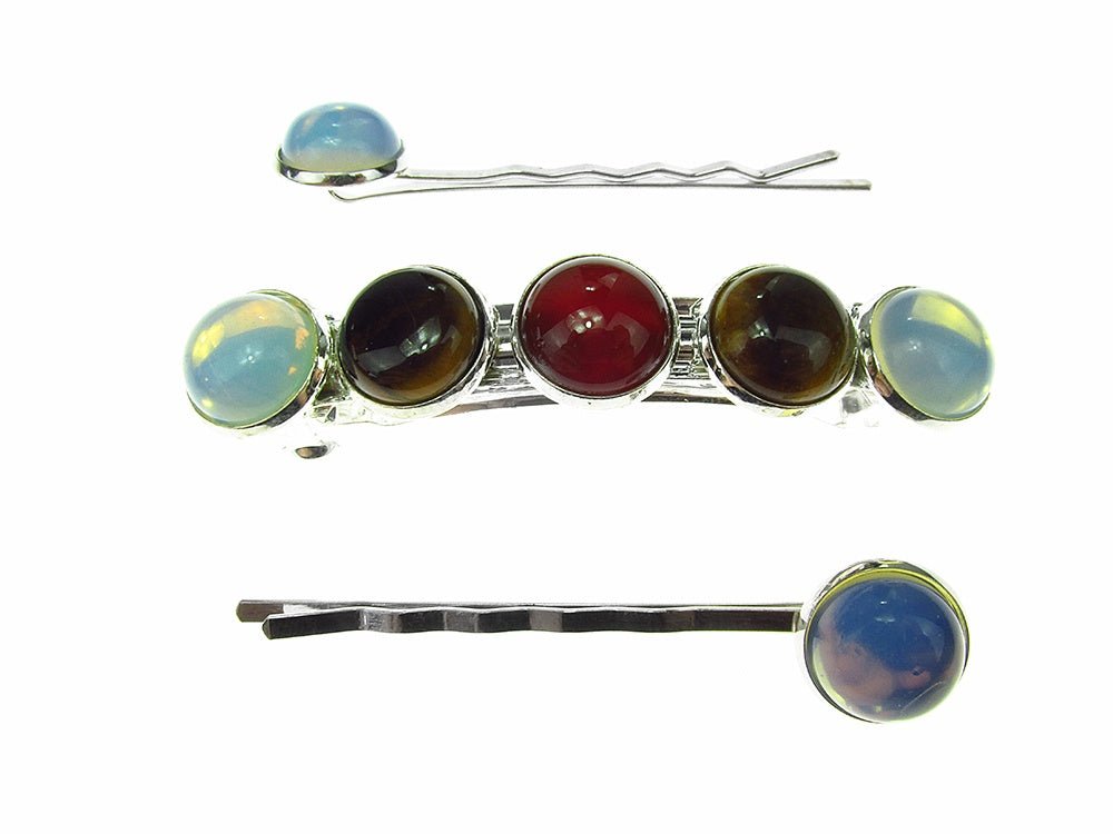 Set clama de par si 2 agrafe talisman zodia Fecioara - GlamBazaar.ro