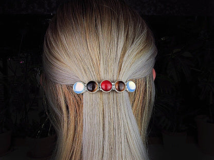 Set clama de par si 2 agrafe talisman zodia Fecioara - GlamBazaar.ro