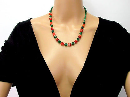 Set dama carneol, agate verzi si malachit - GlamBazaar.ro