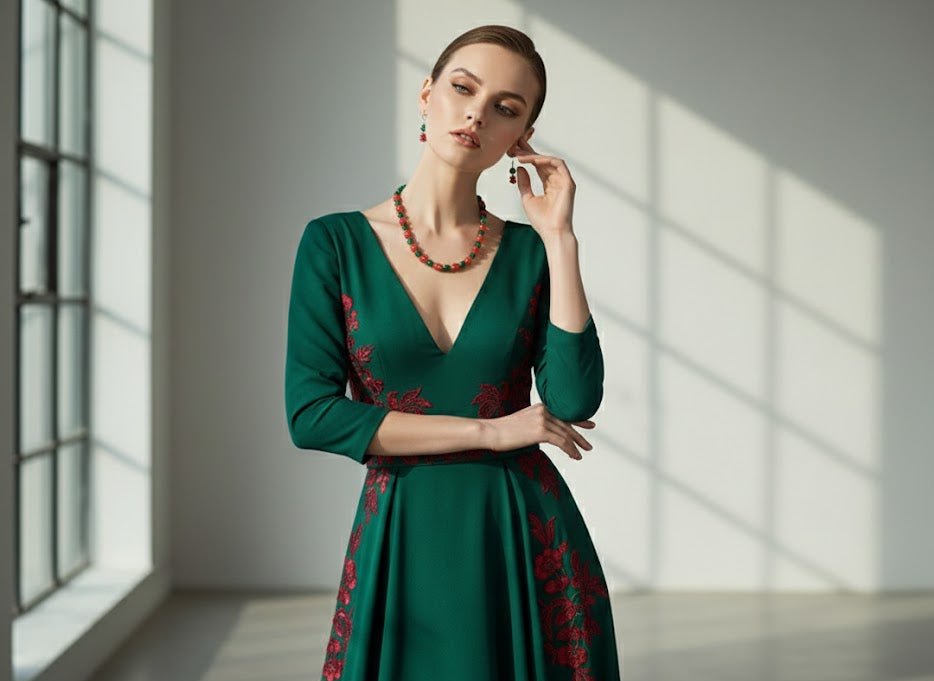 Set dama carneol, agate verzi si malachit - GlamBazaar.ro