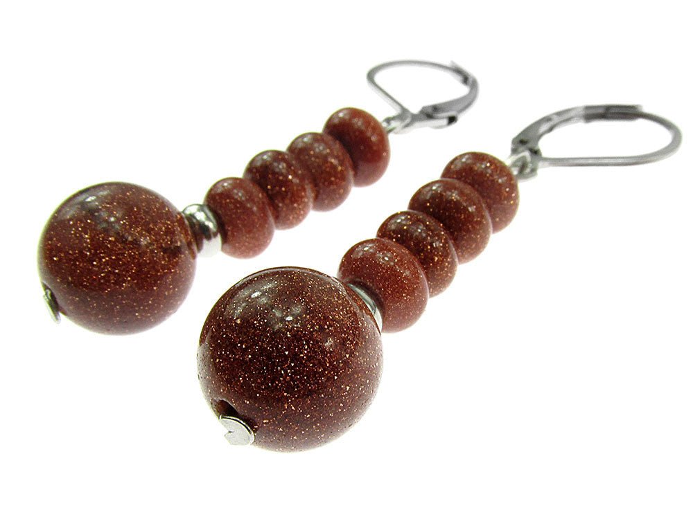 Set Piatra Soarelui maro si jad galben - GlamBazaar.ro